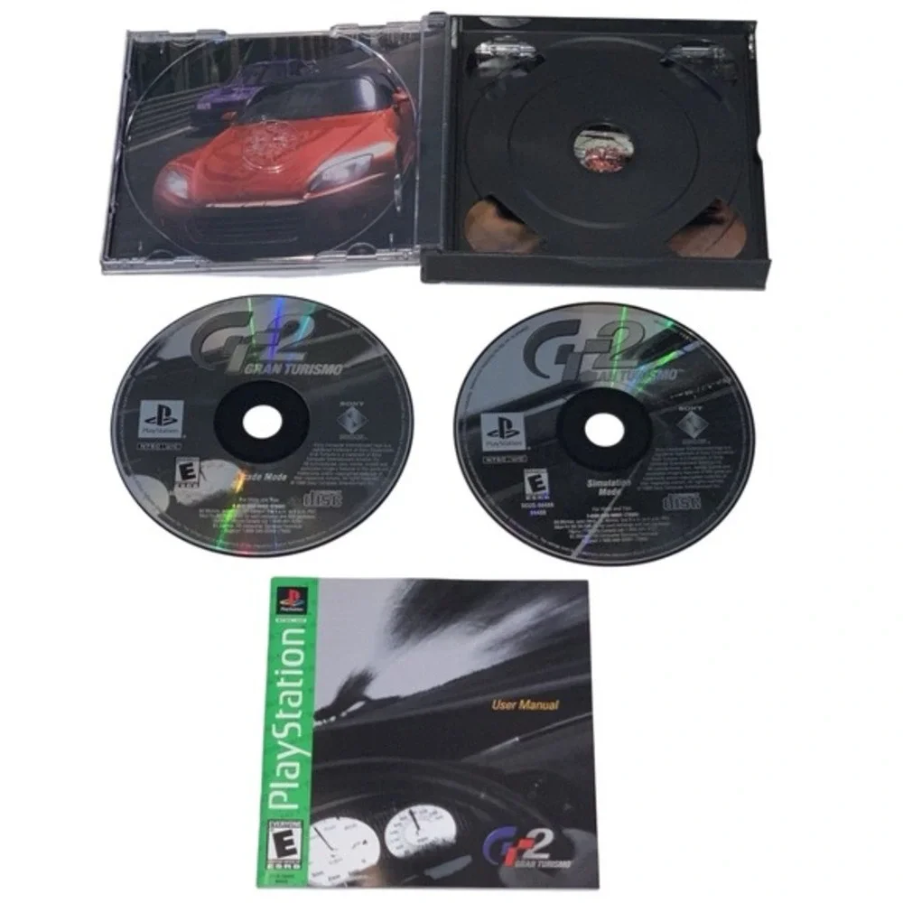 Gran Turismo 2 GT2 (Sony PlayStation 1, 1999) PS1 CIB Manual Gameplay Video/Pics